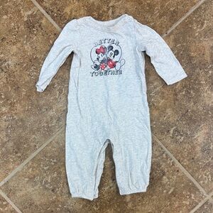 Baby GAP Disney Mickey and Minnie Gray Romper